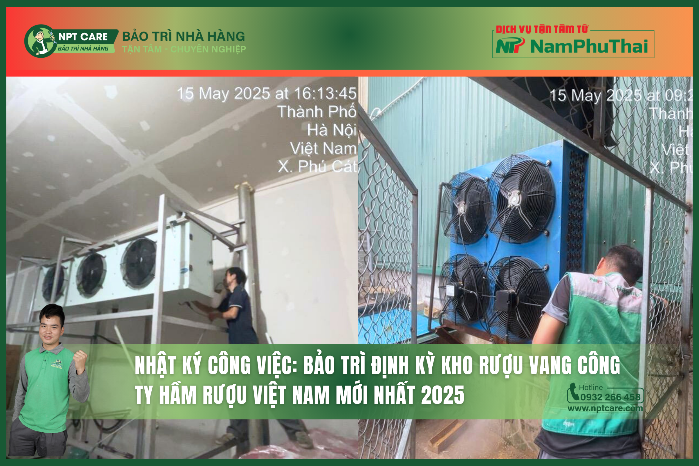 Bảo trì định kỳ kho Rượu vang Công ty Hầm Rượu Việt Nam